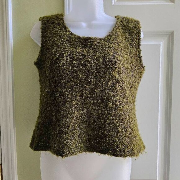 Vintage Design Today's Acrylic & Wool Green Moss Top & Matching Skirt Set - Picture 3 of 15